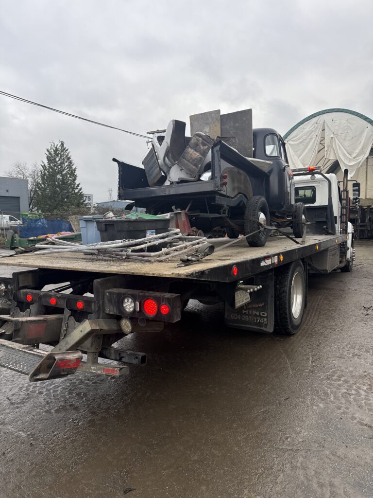 Sell your car for cash in White Rock, BC - towing away this old pickup truck